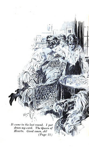 It came to the last round.  I put down my card. The Queen of Hearts. Good omen, eh? (Page 21)