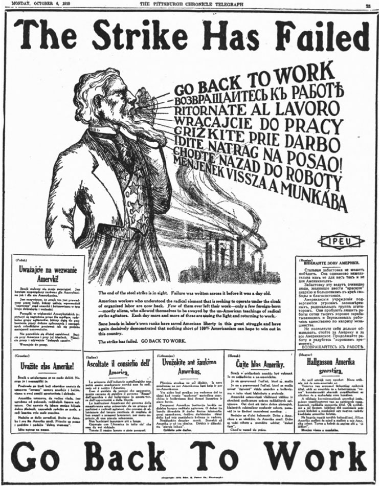 Steel Trust Newspaper Propaganda