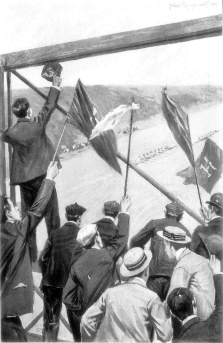 Instantly the crimson crew seemed to lift their boat from the water.