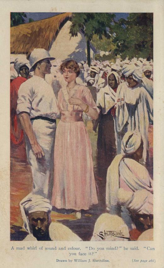 A mad whirl of sound and colour. "Do you mind?" he said. "Can you face it?" Drawn by William J. Shettsline. (See page 266.)