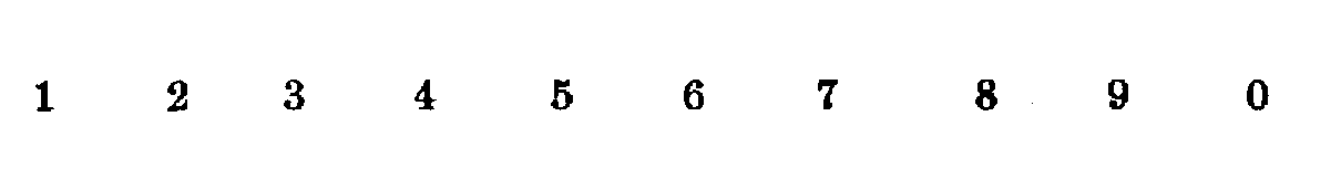 1 2 3 4 5 6 7 8 9 0