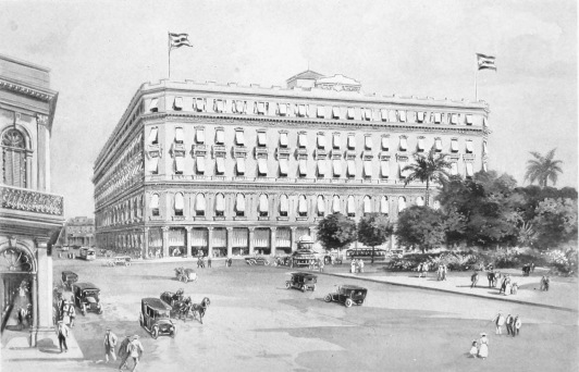 THE GOMEZ BUILDING One of the finest business buildings in Havana is the great Gomez Building, which occupies an entire block fronting upon the beautiful Central Park and reached by way of the Prado. Although only five stories in height, it vies in appearance and commodiousness with the best business buildings in any American city. Its site was well chosen for the display of its handsome architecture and commanding proportions, and it stands in proximity to the National Theatre and other noteworthy structures.