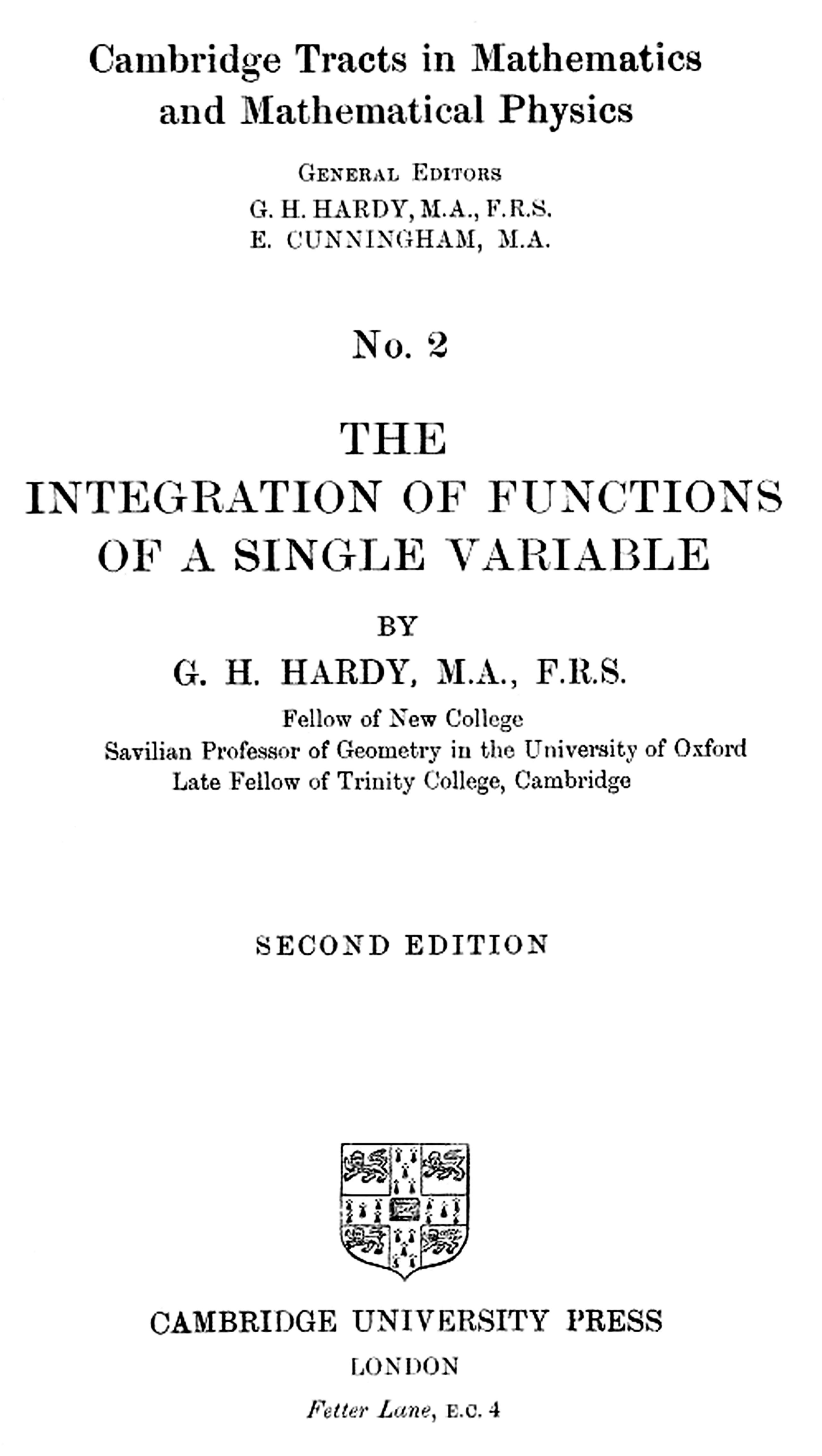 a foundational text in mathematical analysis focusing on symbolical integration and the theory of integration in finite terms.