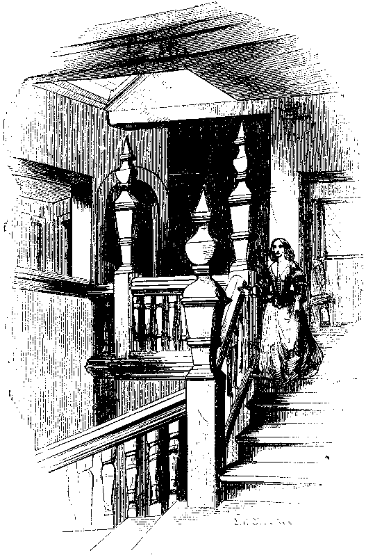 STAIRCASE—COWLEY'S HOUSE. Illustration: STAIRCASE—COWLEY'S HOUSE.