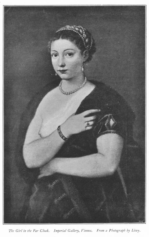 The Girl in the Fur Cloak. Imperial Gallery, Vienna. From a Photograph by Löwy. The Girl in the Fur Cloak. Imperial Gallery, Vienna. From a Photograph by Löwy.