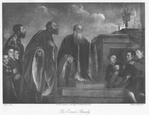 The Cornaro Family. In the Collection of the Duke of Northumberland. The Cornaro Family. In the Collection of the Duke of Northumberland.
