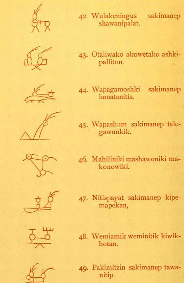 Page of Walum Olum