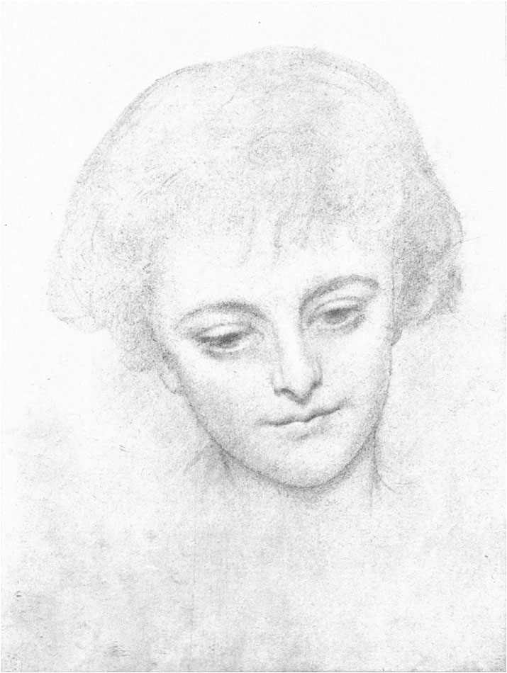 STUDY OF HEAD FOR "LIEDER OHNE WORTE."