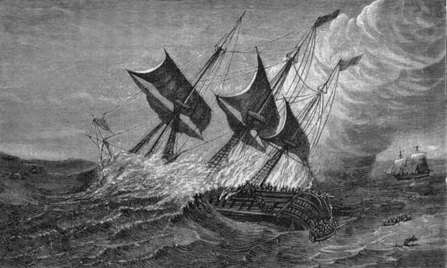 ESCAPING FROM THE BURNING SHIP.