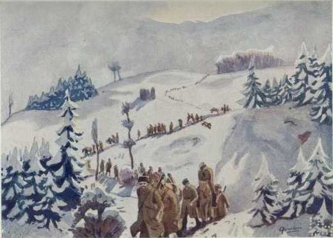 The Ipek Pass in Winter. The Ipek Pass in Winter.
