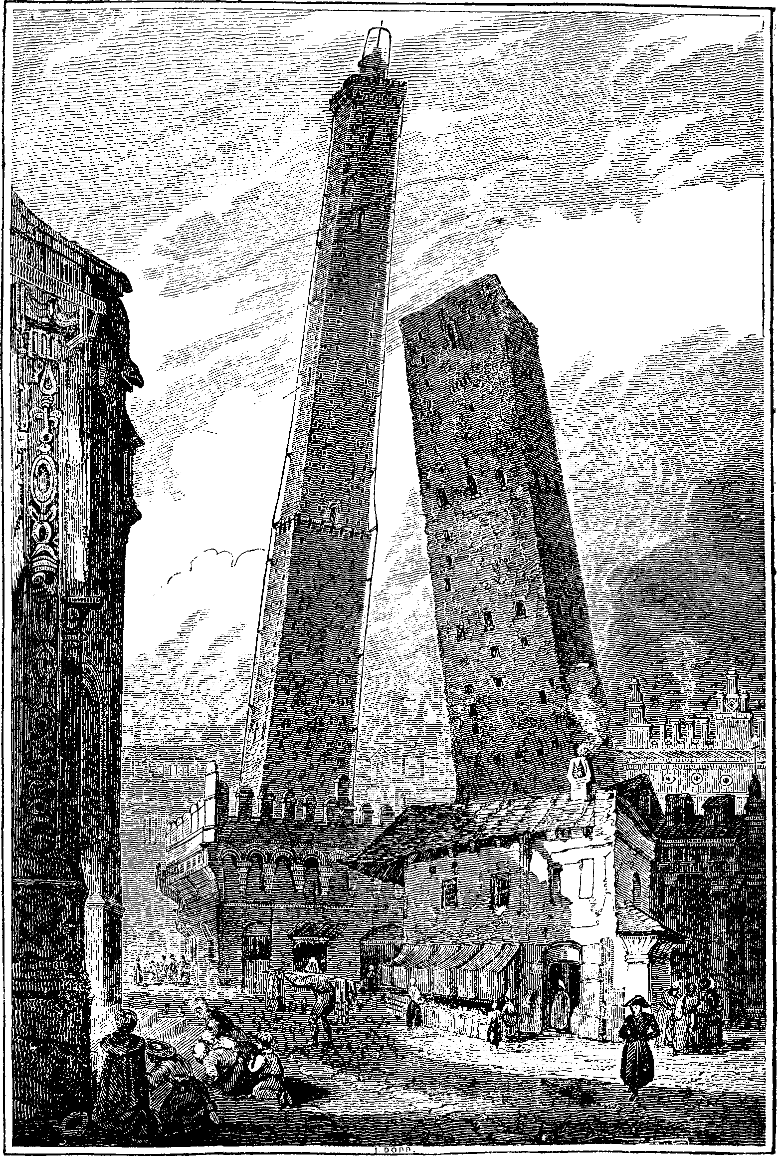 The Leaning Towers of Bologna.