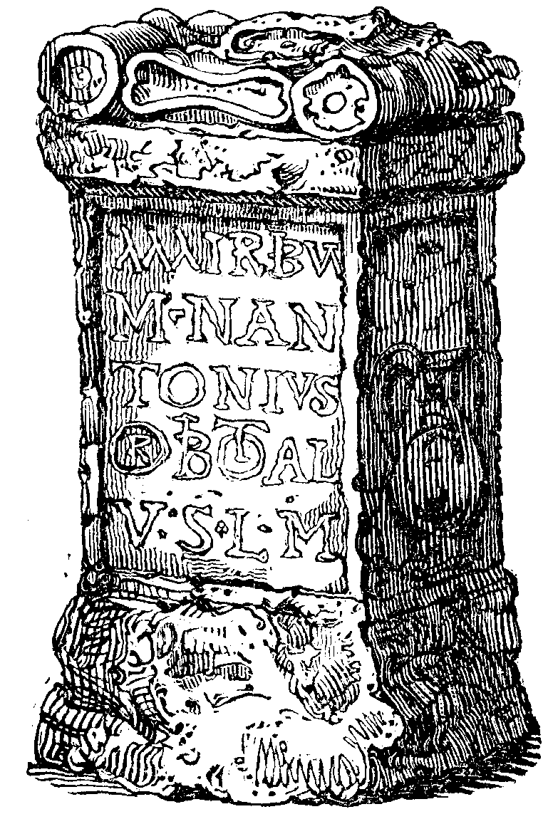 Drawing of Roman Altar