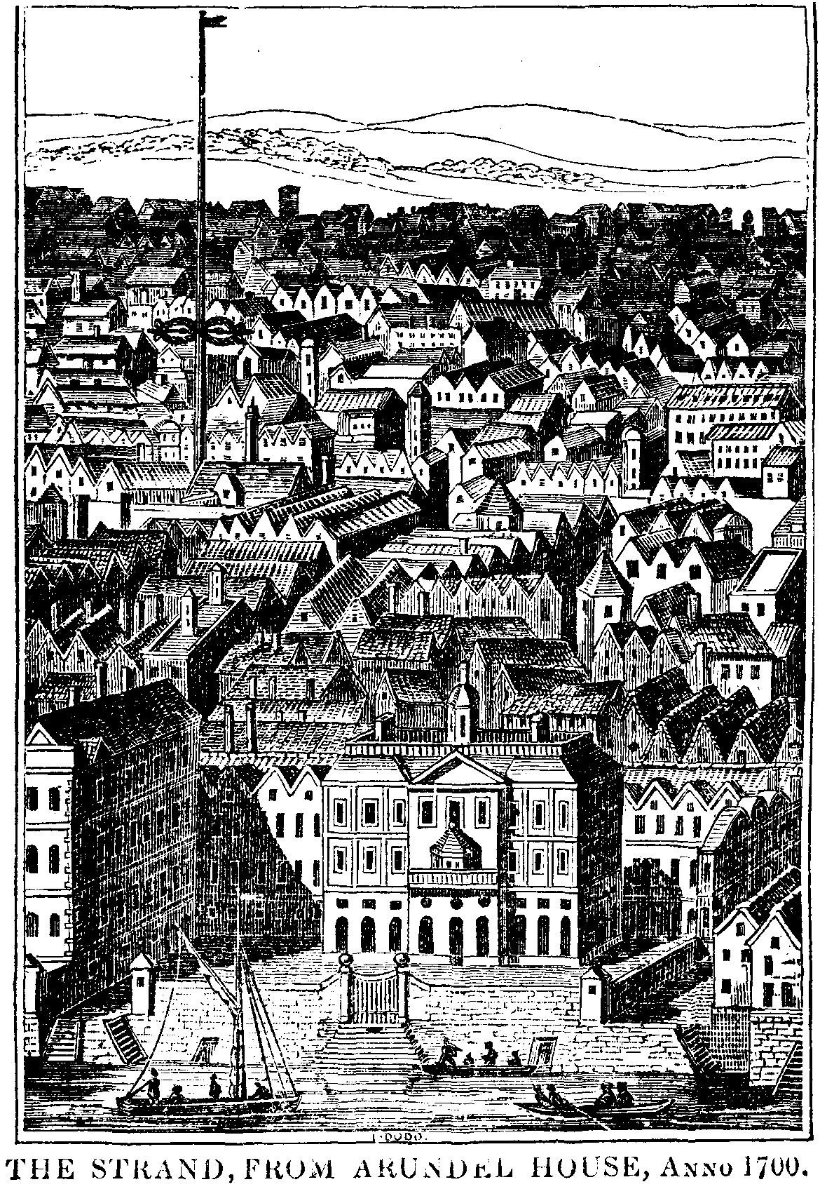 THE STRAND, FROM ARUNDEL HOUSE, ANNO 1700.