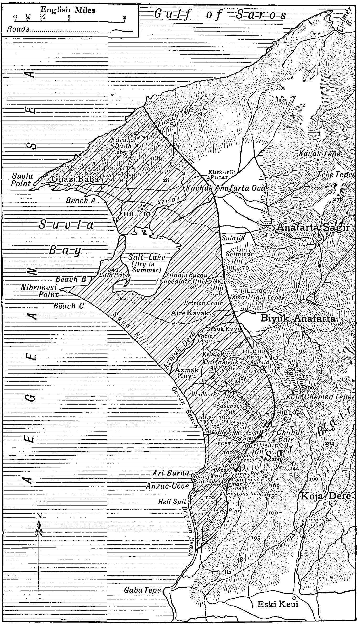 The Suvla and Anzac Line