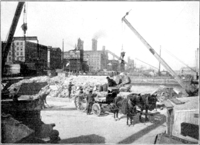 Loading Spoil on Barges, 35th Street Pier Loading Spoil on Barges, 35th Street Pier
