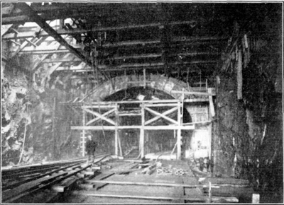 Trestle Used in Concreting in Three-Track Tunnel Trestle Used in Concreting in Three-Track Tunnel