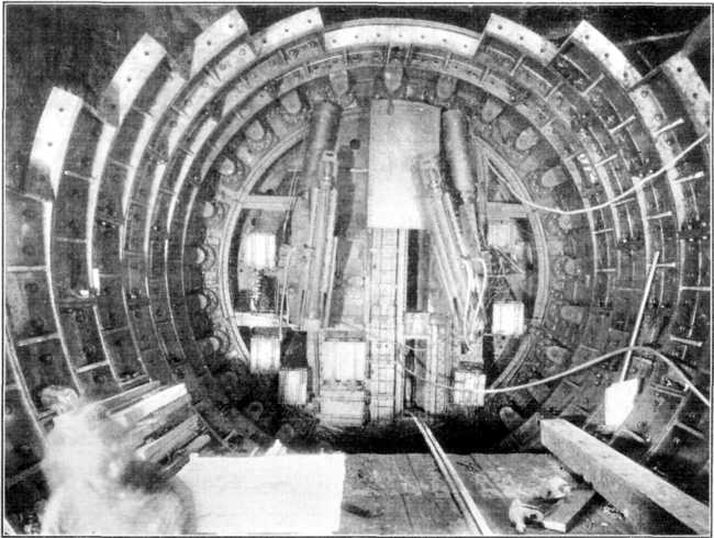 Plate LXVI, Fig. 1.--Rear of Shield Showing Complete Fittings. Plate LXVI, Fig. 1.--Rear of Shield Showing Complete Fittings.