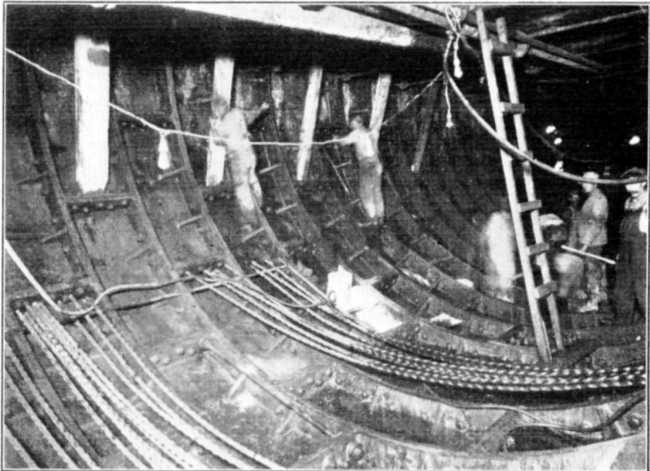 Plate LXXIII, Fig. 4.--Reinforcement of Broken Plate with Long Polt and Twisted Steel Rods. Plate LXXIII, Fig. 4.--Reinforcement of Broken Plate with Long Polt and Twisted Steel Rods.