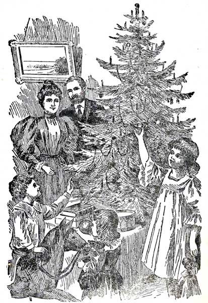 family around tree