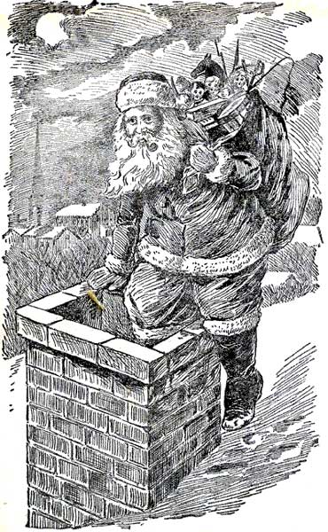 St. Nick going down chimney