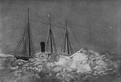 ILLUMINATION OF THE ROOSEVELT IN WINTER QUARTERS ON A MOONLIGHT NIGHT ILLUMINATION OF THE ROOSEVELT IN WINTER QUARTERS ON A MOONLIGHT NIGHT