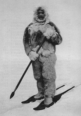 PORTRAIT OF ROBERT E. PEARY, IN HIS ACTUAL NORTH POLE COSTUME PORTRAIT OF ROBERT E. PEARY, IN HIS ACTUAL NORTH POLE COSTUME