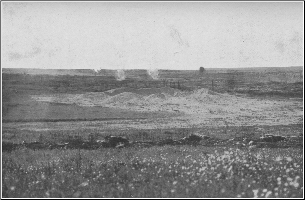 Photograph showing the Scene of the Successful British Advance at La Boisselle, taken from the British Front Line