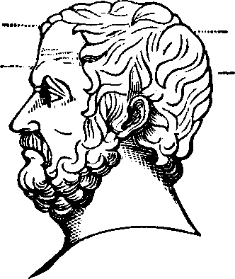 Illustration: Fig. 74. represents Zeno, a profound thinker and moral philosopher.