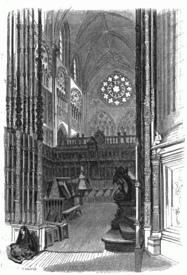 INTERIOR OF THE CHOIR. INTERIOR OF THE CHOIR.