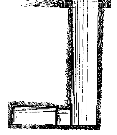 Fig 133.--Section showing shaft and vault of mastaba at Gizeh, Fourth Dynasty. 