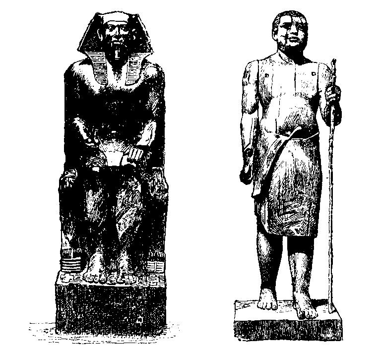 Fig 187.--King Khafra, Fourth Dynasty. Fig. 188.--Sheikh el Beled, Old Empire.
