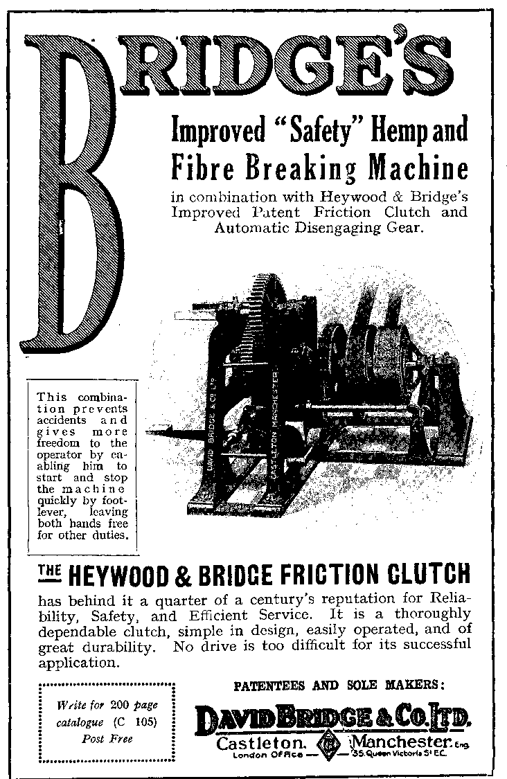 Advertisement: David Bridge & Co., LTD.