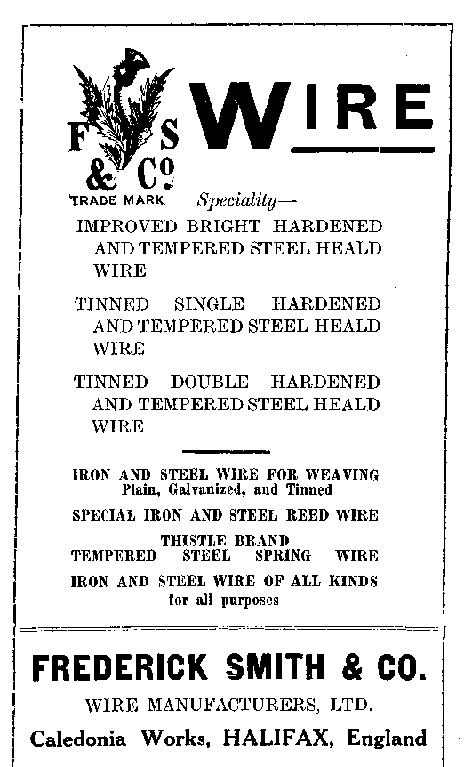 Advertisement: FREDERICK SMITH & CO.