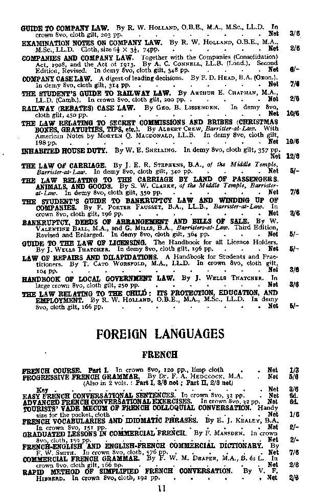 Advertisement: PITMAN HANDBOOKS: FRENCH