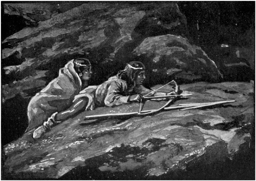 SHE AND PING WERE STEALING OUT UPON THE BROKEN LEDGE.