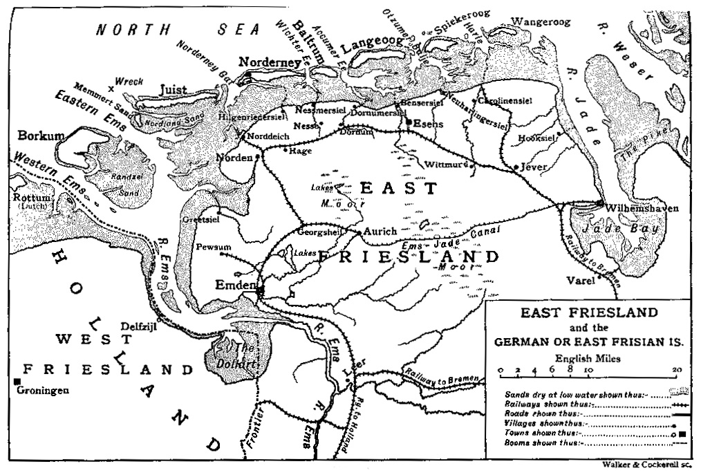 Illustration: Map B of East Friesland.