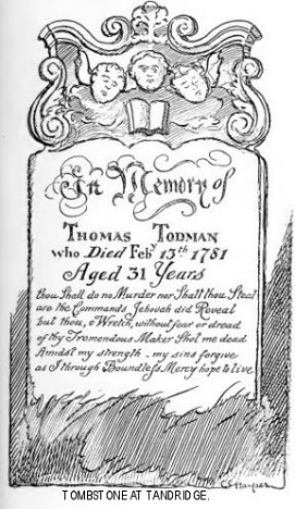 Tombstone at Tandridge