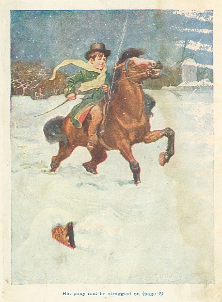 His pony and he struggled on