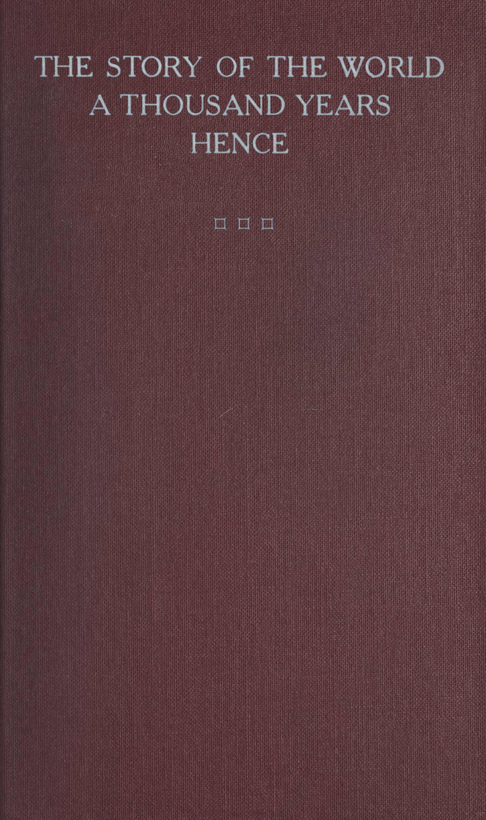 Front cover of book, displaying the title.