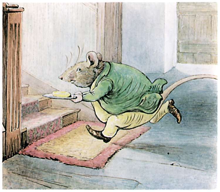 Mr. Rat makes off with the butter Mr. Rat makes off with the butter