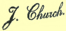 Signature of J. Church