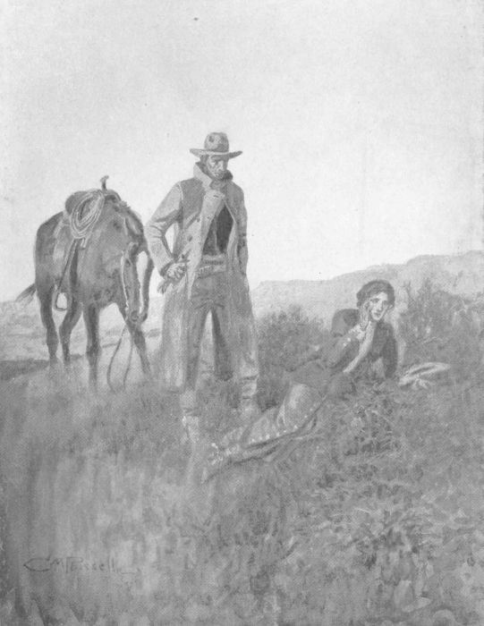 Illustration: She lifted her head and looked at him, and drew away.