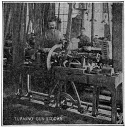 TURNING GUN STOCKS Turning gun stocks