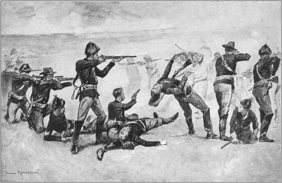 THE OPENING OF THE BATTLE AT WOUNDED KNEE