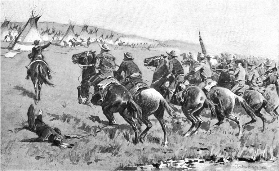 "'STRAIGHT THROUGH THE HERD, MEN. CH-A-A-A-RGE!'"