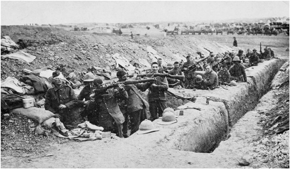 Cleaning up after coming down from the trenches at Suvla