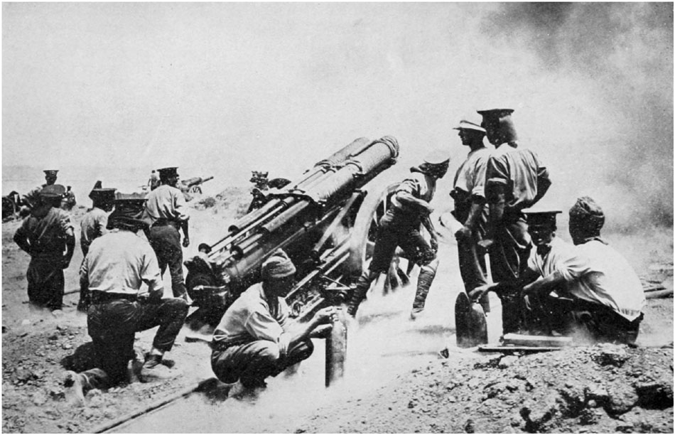 A British battery at work on the Peninsula