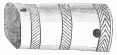 No. 180. A finely engraved Ivory Tube, probably part of a Flute. Found on the Tower (8 M.).