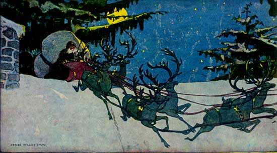 Reindeer sleigh on the roof Reindeer sleigh on the roof