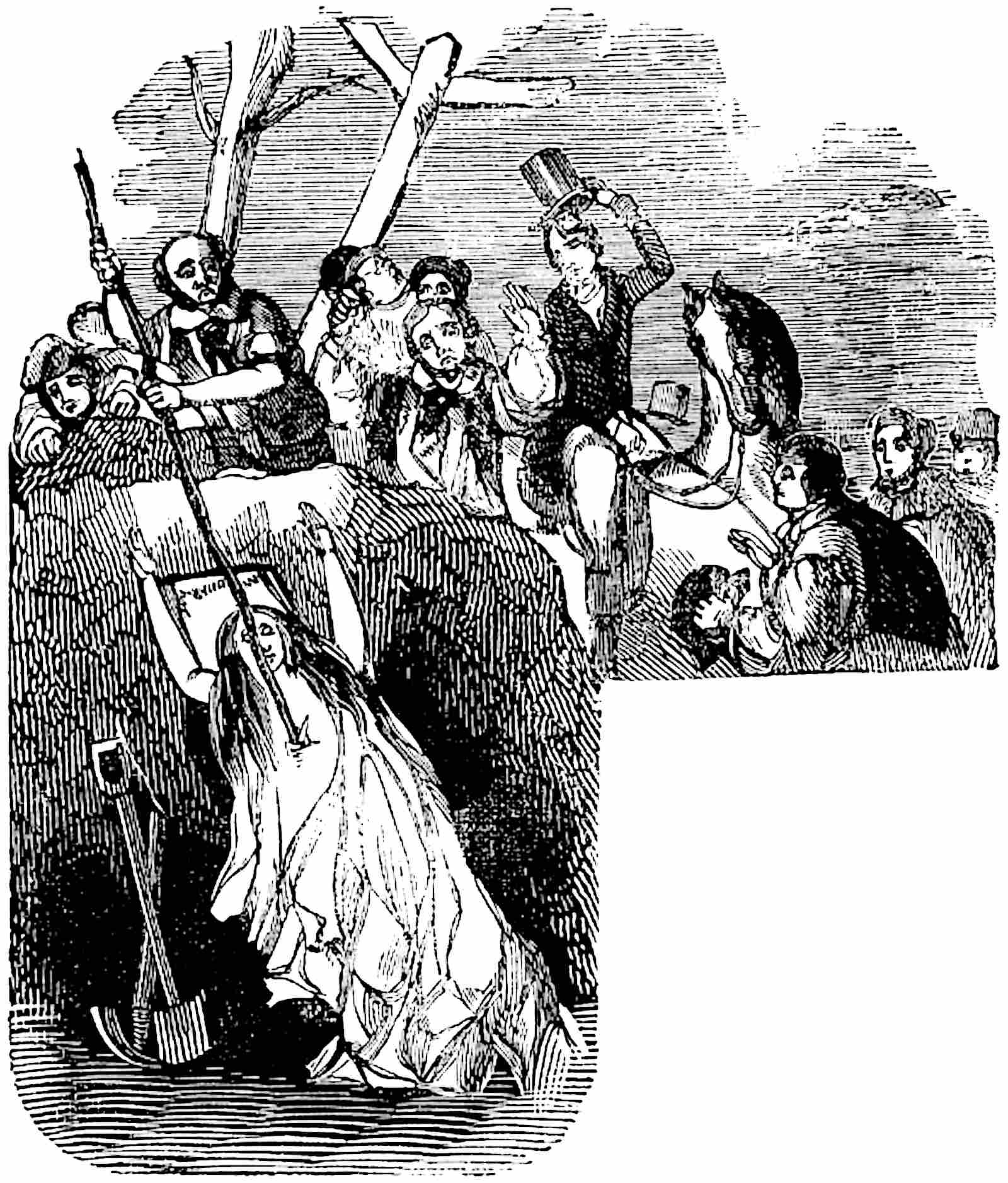 The blacksmith thrusts the stake through the body of the     vampyre.